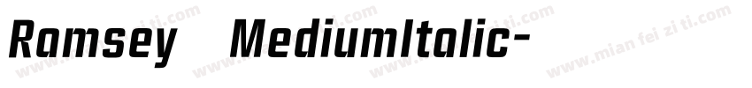 Ramsey MediumItalic字体转换
